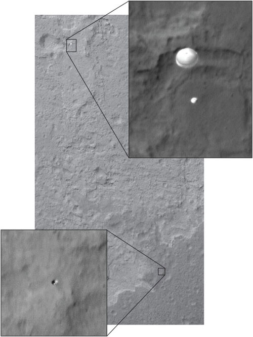 Curiosity y su escudo térmico - NASA/JPL-Caltech/Univ. of Arizona