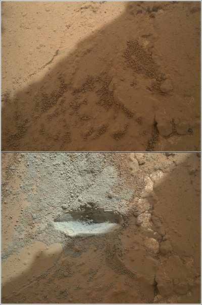 Primera perforación de Curiosity