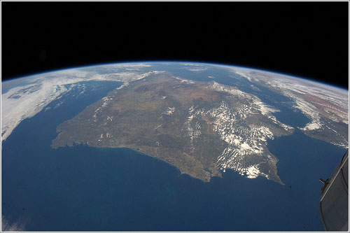 España desde la Estación Espacial Internacional, abril 2013