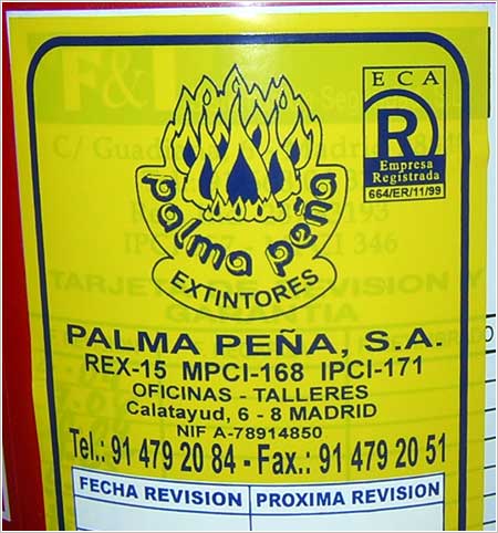 Extintor Palma Peña