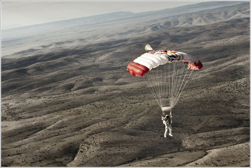 Felix durante el descenso