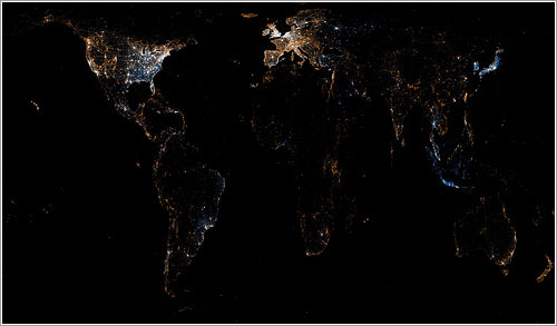 Uso de Flickr y Twitter en el mundo - Eric Fischer