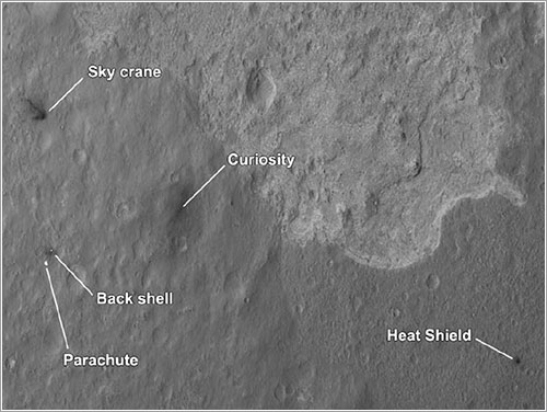 Hardware de la MSL por la MRO - NASA/JPL-Caltech/Univ. of Arizona