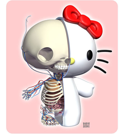 Kitty Half por Jason Freeny