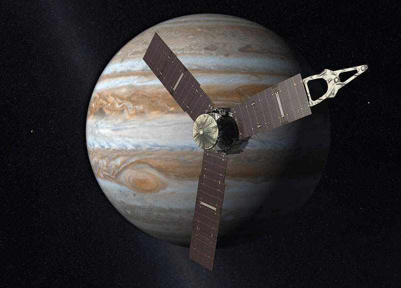 Juno en órbita alrededor de Júpiter