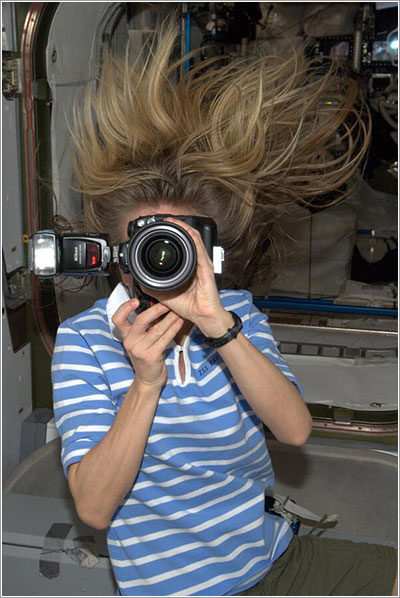 Karen Nyberg en la Estación Espacial Internacional