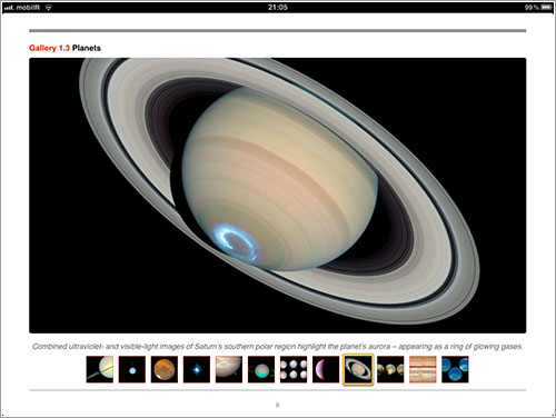 Aurora austral en Saturno