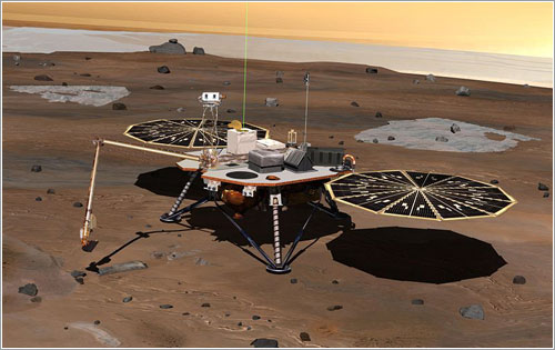 La Mars Phoenix Lander en acción en Marte