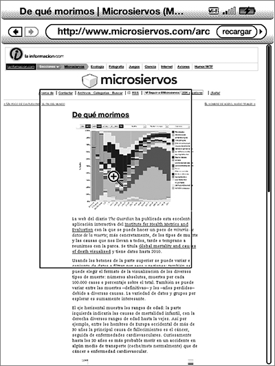 Microsiervos en el navegador del Kindle 5G