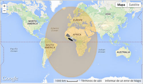 Cobertura del Meteosat-10