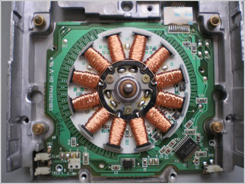 Motor de giro de una disquetera