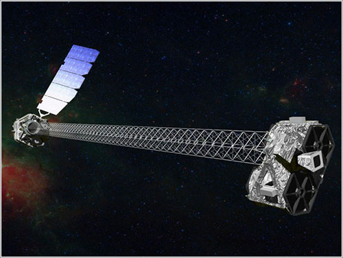 Impresión artística del NuSTAR en órbita - NASA/JPL-Caltech