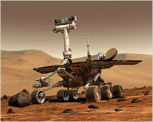 Opportunity en Marte - Image by Maas Digital LLC for Cornell University and NASA/JPL