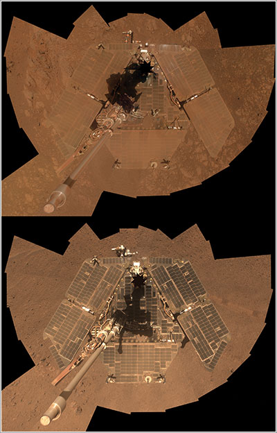 Paneles de Opportunity enero y marzo de 2014