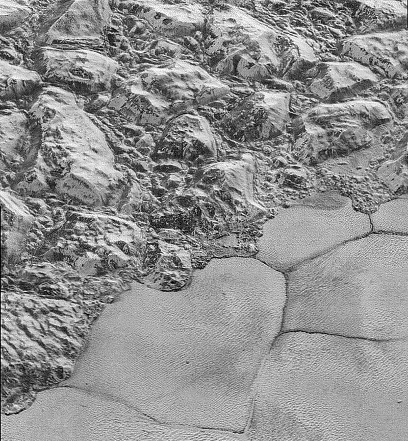 La orilla de Sputnik Planum