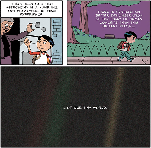 Pale blue dot en cómic