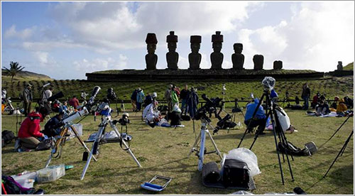 Preparados para el eclipse - Martin Bernetti / AFP - Getty Images