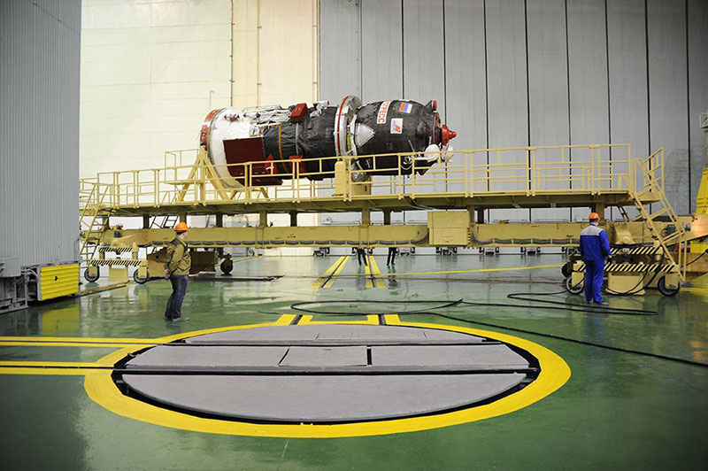 La Progress MS-01 durante su procesado