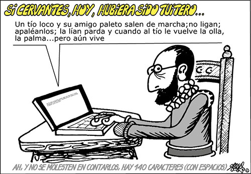 Quijote tuitero por Forges