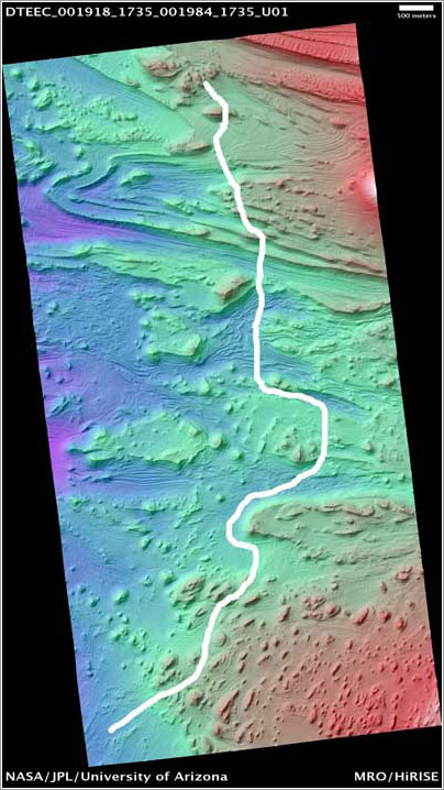 Recorrido de la animación - NASA/JPL/Universidad de Arizona