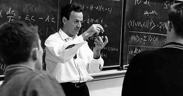 Feynman dando clase