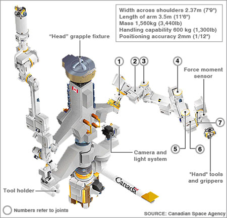 Esquema Dextre - Canadian Space Agency