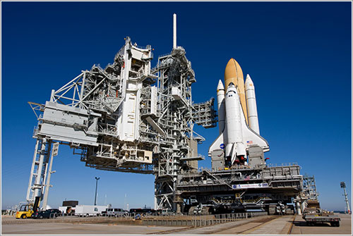 Endeavour/STS-130 en la plataforma - NASA/Amanda Diller