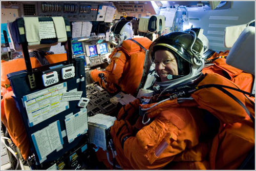 Kopra durante un ensayo del lanzamiento de la misión - NASA