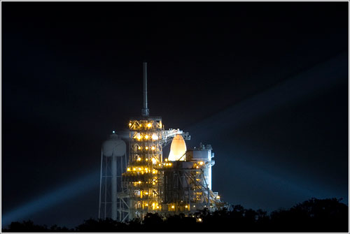 Atlantis en la plataforma de lanzamiento