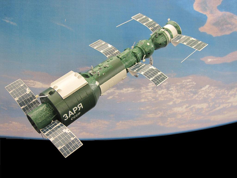 La Salyut 1 con una Soyuz acoplada