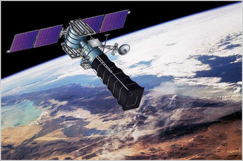 Representación artística de un satélite Oko