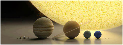 El sistema solar a escala