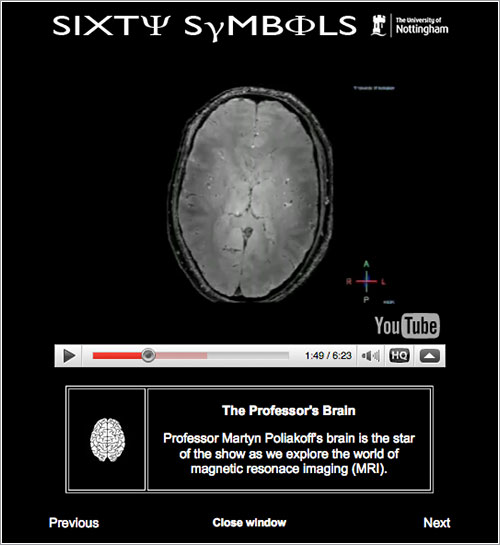 Sixty Symbols por la Universidad de Nottingham