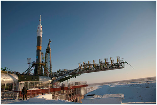 La TMA-03M en la plataforma de lanzamiento / ESA - S. Corvaja