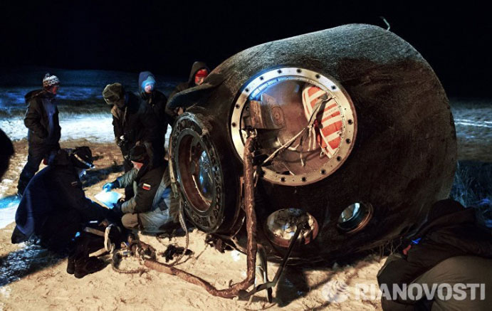 La Soyuz TMA-17M en tierra