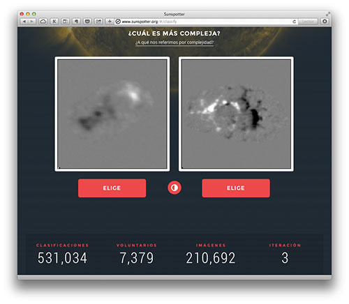 Clasificando manchas solares