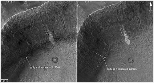 ¿Torrentes en Marte? © NASA/JPL/Malin Space Science Systems