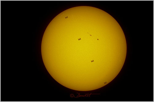 Tránsito de la ISS frente al Sol por Danikxt