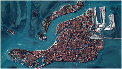 Venecia vista por el Pleiades 1 de la CNES