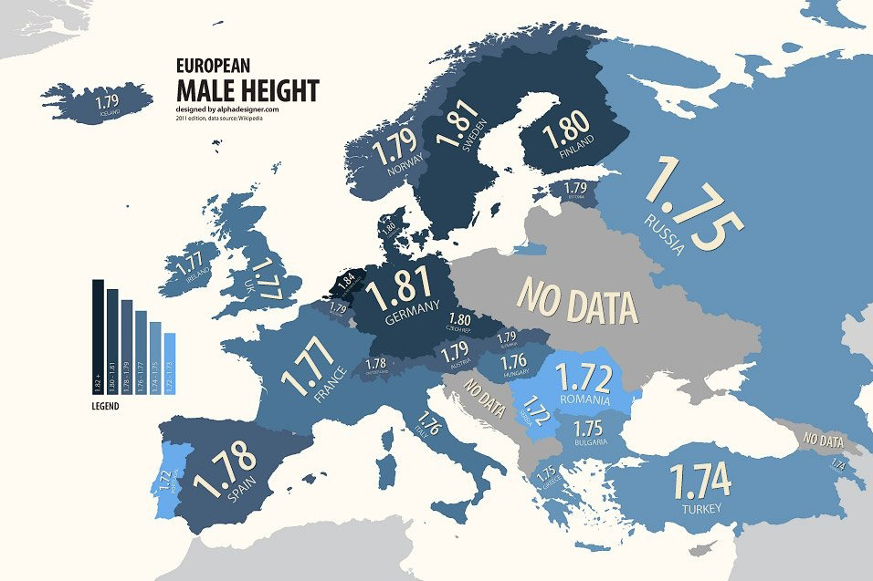 segun este mapa la estatura media española es 178  Alphadesigner-altura-paises-europa