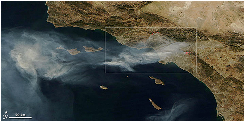 Incendios de California vistos desde el espacio