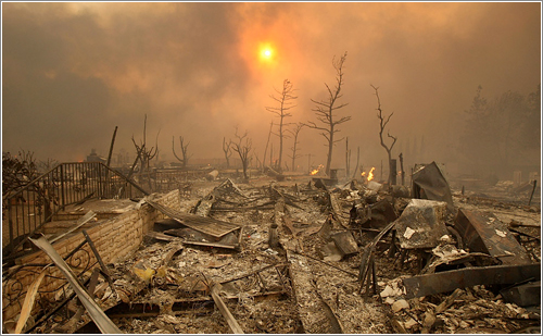 Incendios de California vistos desde la tierra