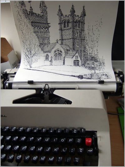 Dibujando con una máquina de escribir