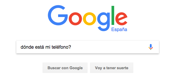 Google: Donde esta mi móvil