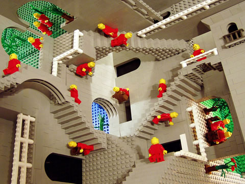 Escher-Lego-Relativity