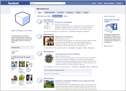 Microsiervos en Facebook -- facebook.com/microsiervos