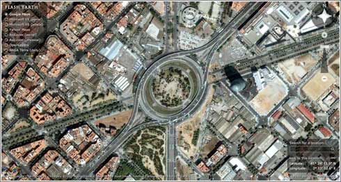 Flash Earth sobre Barcelona