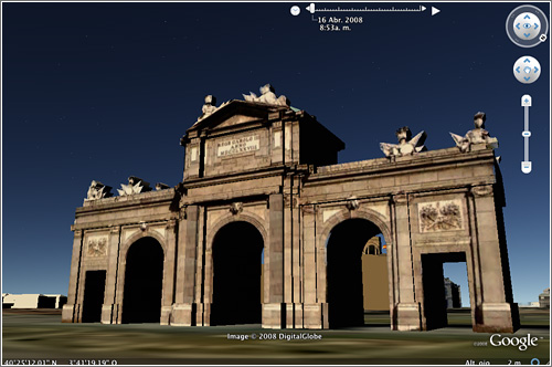 Google Earth 4.3 beta, Puerta de Alcalá