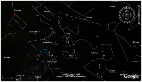 Google Earth Sky: Constelaciones