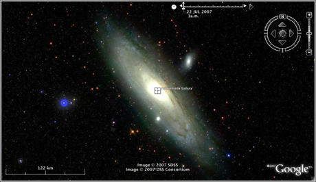 Google Earth Sky: Andrómeda M31